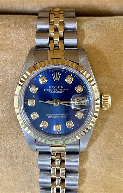 rolex ladies blue face